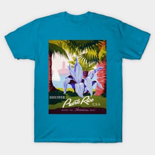 Vintage Travel Poster, Discover Puerto Rico! T-Shirt